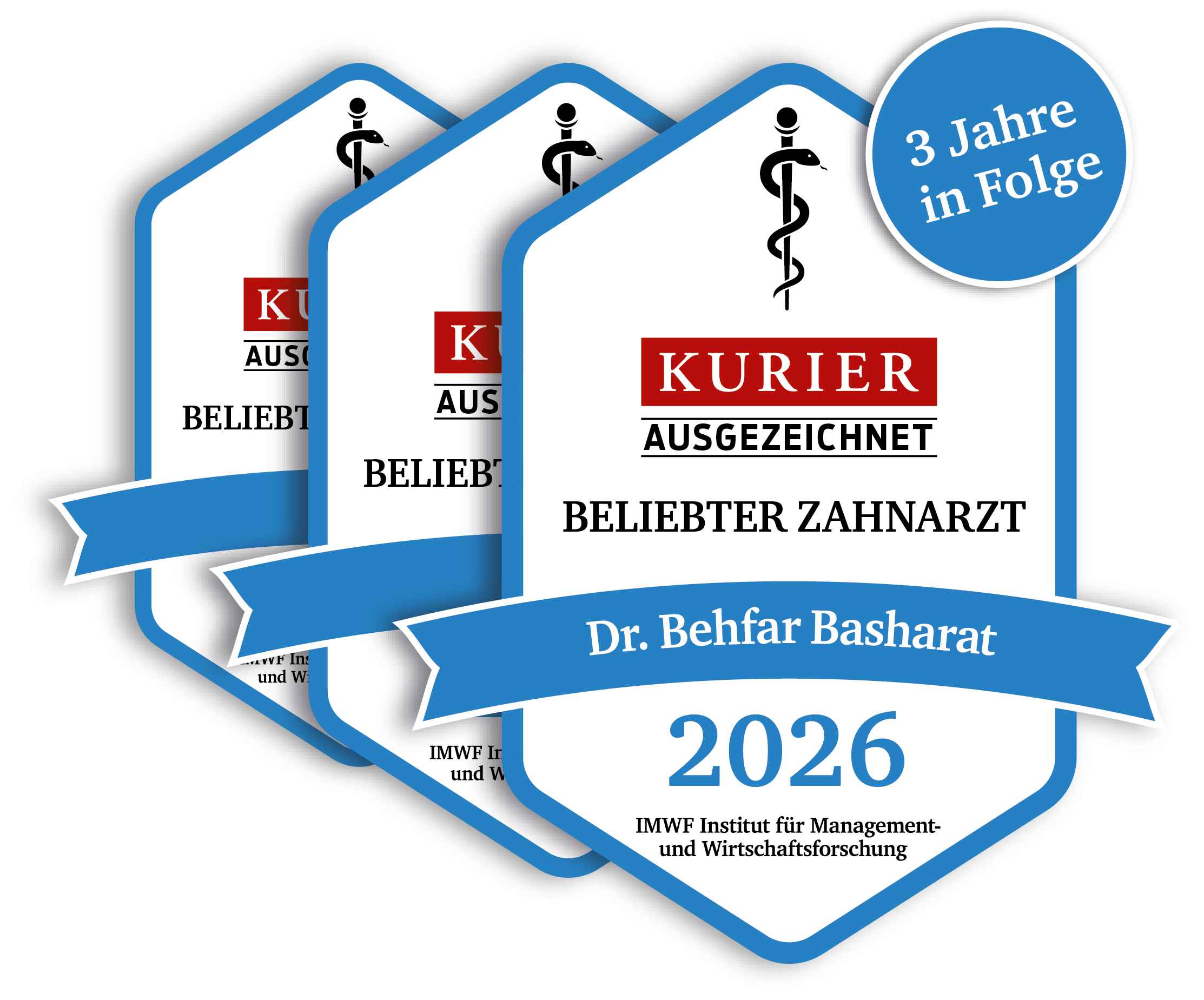Kurier Auszeichnung - Beliebter Zahnarzt 2026 Dr. Basharat